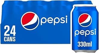 Pepsi Regular Soft Drink Cans 330ml Classic Pepsi Flavor | Convenient Size | Ideal for Parties | Blue Cans | Refreshing Carbonated Beverage (72)