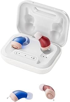Pro Rechargeable Hearing Aids for Seniors with Hearing Loss, Smart Noise Reduction Chip for Crystal-Clear Sound, Ultra-Comfort Fit, Super-Mini & Auto On/Off