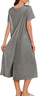 Deyeek Open Back Hospital Gowns for Women Post Shoulder Surgery Dress Adaptive Clothing Night Robes for Spinal Recovery