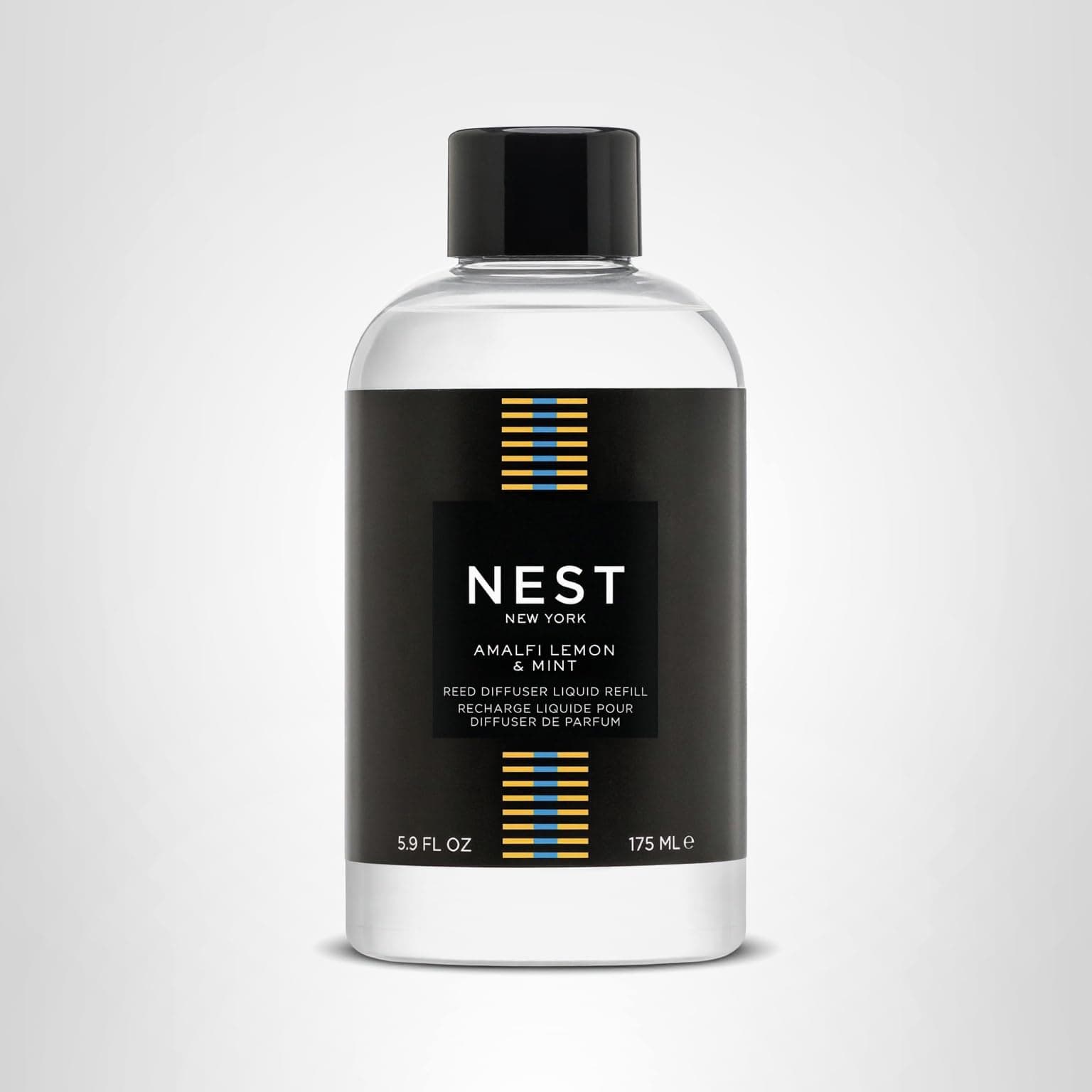 NEST New York Reed Diffuser Liquid Refill, Amalfi Lemon & Mint - 5.9 fl oz - Fragrance for Up to 90 Days - Flame Free