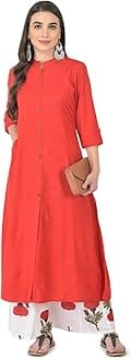 Pistaa's Women's Cotton Solid Readymade Salwar Suit Set