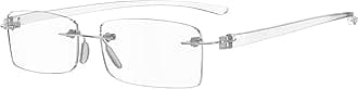 – Eyekepper Small Lenes Rimless Reading Glasses Women - Frameless Reader Eyeglasses for Men Reading with Transparent Arms +3.00