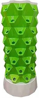 Hydroponics Tower, Garden Tower Aeroponics Growing Kit Aquaponics Grow System for Herbs, Fruits and Vegetables with Hydrating Pump, Timer, Adapter, Seeding Bed & Net Pots