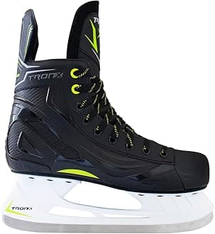 TronX Stryker 2.0 Senior Men Teen Kids Boys Ice Hockey Skates - All Adult and Junior Sizes - Great for Recreational and Intermediate Skating