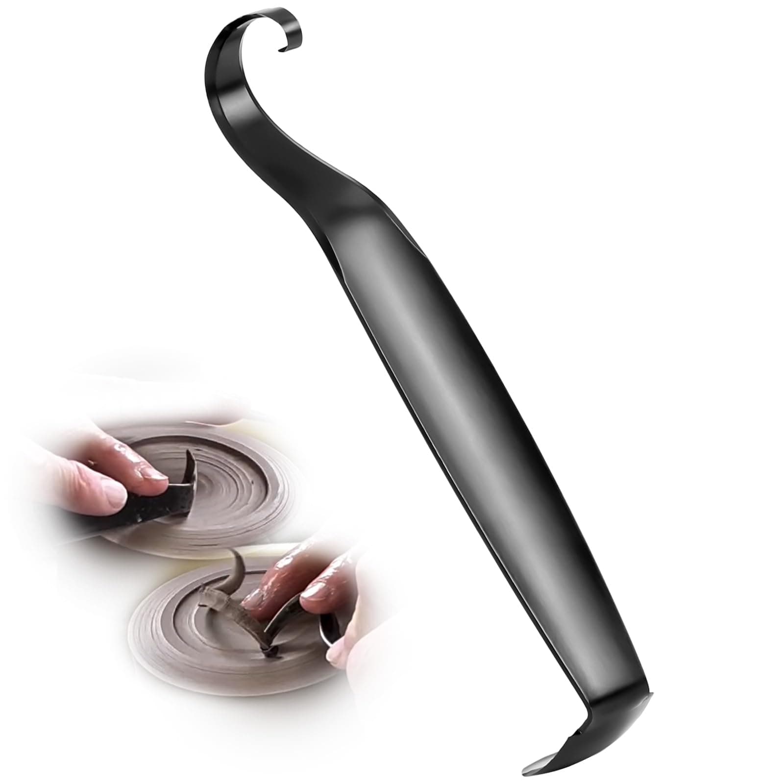 Versatile Pottery Trimming Tools, Sharpened Pottery Tool for Potter, Quality Double Ended Clay Trimming Tool Ceramics 1 Piece Black