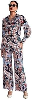 Leriya Fashion Women's Ethnic Co Ord Set || Paisley Printed Co-Ord Set for Women || Long Straight Shirt Kurta With Pant Set For Women || Gift For Women || Fancy Kurta Set