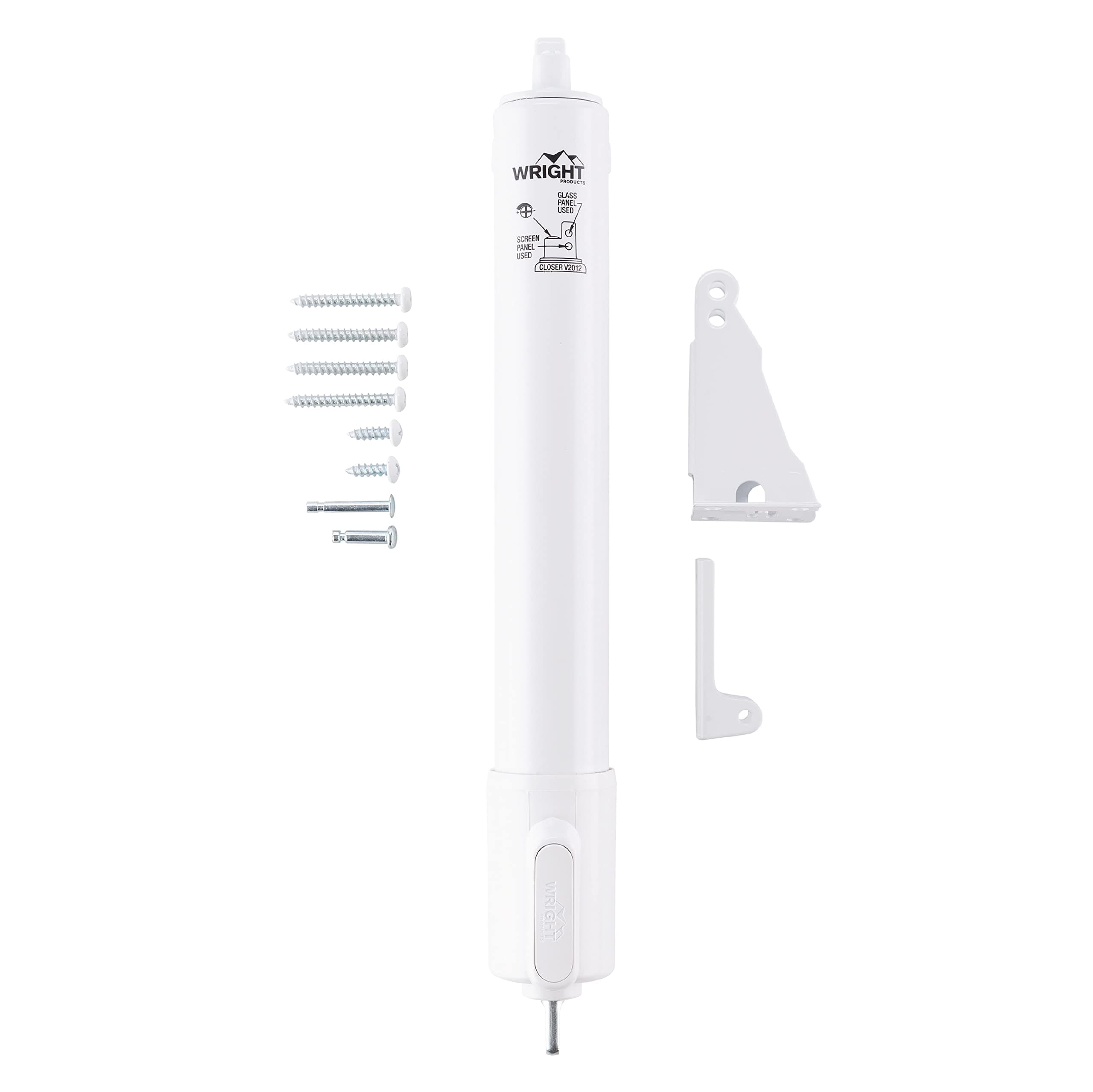 Wright Products V2012WH V2012BL Heavy Duty EZ-Hold Pneumatic Closer, White, Pack