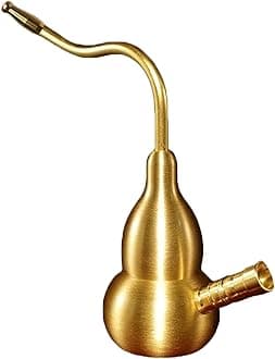 Portable Hookah Mini Hookahs Shisha Handheld Personal Hookah Water Pipe For Smoking Brass Small Travel Hookah Smoking Gifts For Father Husband Boyfriend or Friends, A