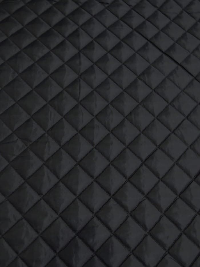 Quilted Polyester Batting Fabric - Black - 58"/60" Width Sold by The Yard
