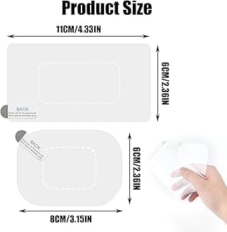 10Pcs Dashcam Windshield Sticker, Electrostatic Stickers for Dash Cam, Prevent Scratching & Falling, Windshield Static Sticker for Mounting Dash cam Phone Projection Screen (10-Pcs)