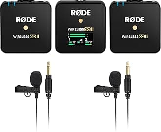 StreamEye Rode Wireless GO 2 Dual Compact Digital Wireless Microphone System with 2X Rode Lavalier GO Lapel Microphones