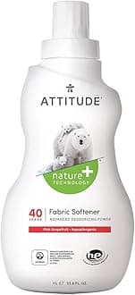 AttitudeHypoallergenic Fabric Softener, 40 Loads 33.8 Fl Oz Pink Grapefruit