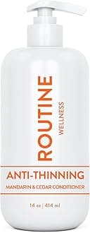 Routine Wellness Conditioner for Stronger Hair - Vegan, All Natural Biotin Conditioner with Nourishing Oils and Vitamins - Mandarin & Cedar - 14oz