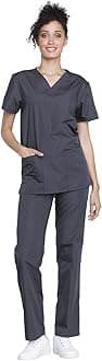 Cherokeewomens Unisex Scrub Top and Scrub Pant Set Medical Scrubs Set