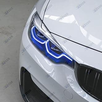 Yellow DRL Boards For 2018-2020 B-MW F80 M3 F32 F82 M4 F36 LCI 425d 430d 430dX 430i 430iX 435dX 440i 440iX Adaptive Headlight, Angel Eye, 63117493229, 63117493230 (Blue)