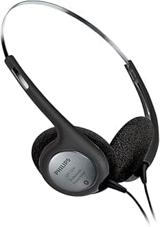 LFH2236 Stereo Headphones for dictation and playback devices with 3.5mm jack, ear pads, black / silver