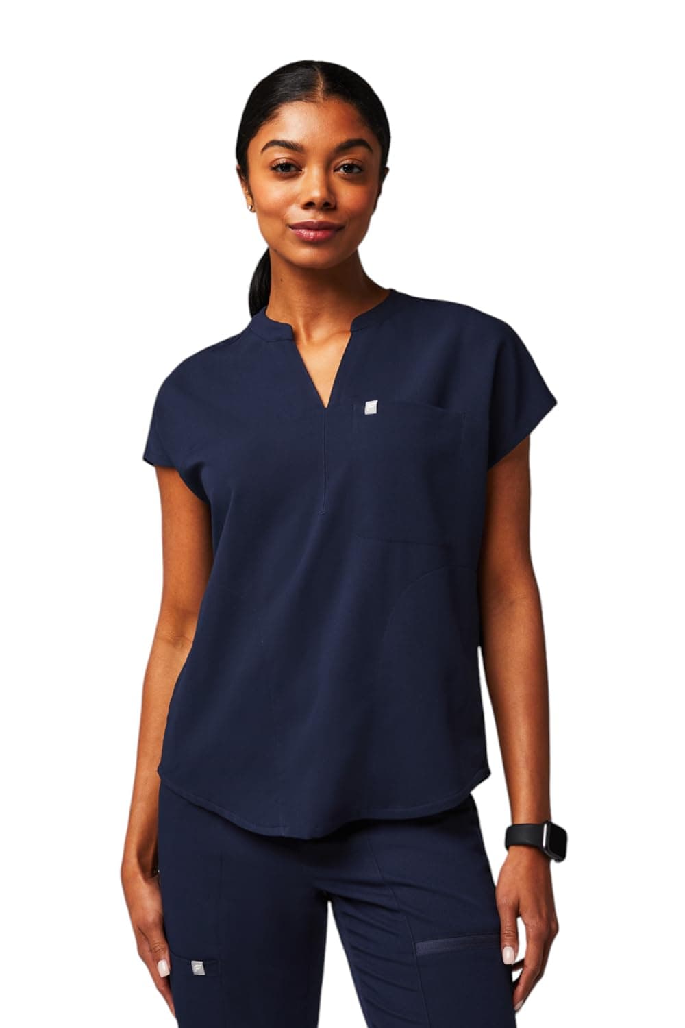 Women's Evolve 3-Pocket Scrub Top with an Oversized Fit - MotionTech, 4-Way Stretch, Wrinkle-Resist, Anti-Shrink