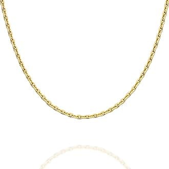 PAVOI 22K Gold Plated Chain Necklace For Women | Italian Solid 925 Sterling Silver Necklace for Men | Cuban Link, Rope, Snake & Rope Diamond-Cut Herringbone | Trendy Unisex Jewelry