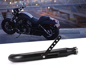 Baking Paint Universal Motorcycles Slash Cut Exhaust Tip Muffler Pipe for 1-3/8", 1-1/2"(1.5 inch), 1-5/8" and 1-3/4"(1.75 inch) Chopper Cafe Racer Loud black(one piece)