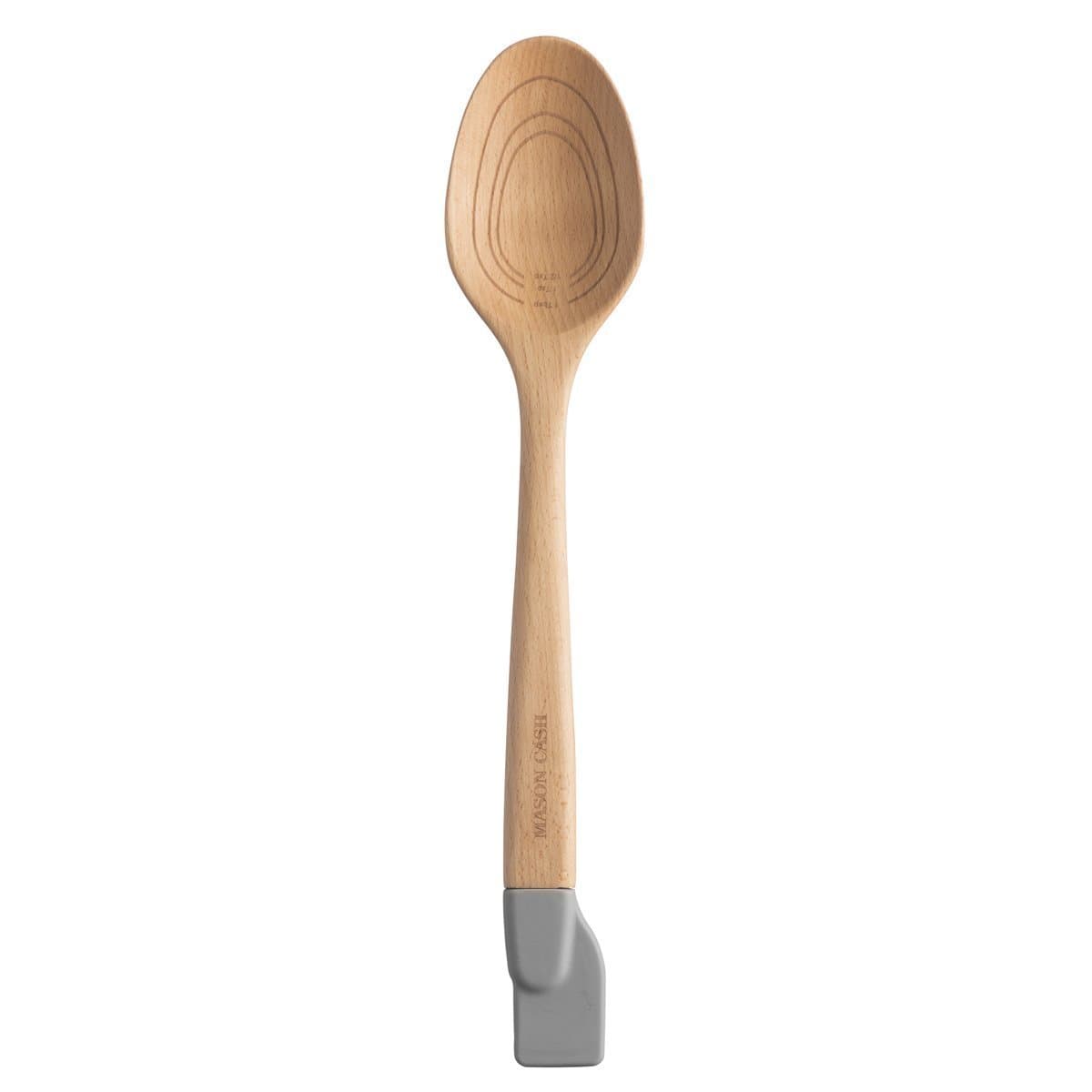 Mason Cash Innovative Kitchen 2-In-1 Solid Spoon And Jar Sc, 34 cm, Beechwood/Silicone