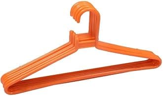 Plastic Clothes Hanger Set of 18 Clothes Hnager for Wardrobe Garments Hanging Orange