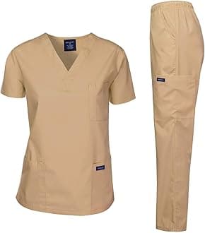 Dagacci Scrubs Medical Uniform Women and Man Scrubs Set Medical Scrubs Top and Pants