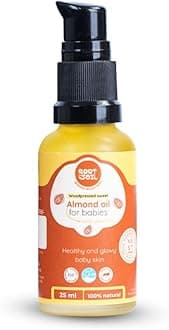 ROOT and SOIL Wood-Pressed Sweet Almond Oil for Babies, 0+ Months, 100% Almond Oil | Newborn & infant friendly | 100% Natural | Cruelty-Free | No Preservatives (25ML)