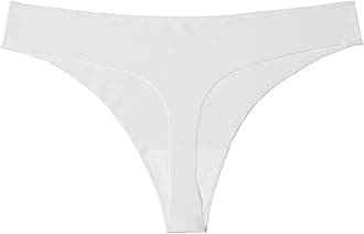 Women's Seamless Thongs Briefs No Show Low Waist Comfy Bikini Underwear Breathable Panties Underpant for Women