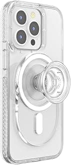 PopSockets PopGrip for MagSafe, Magnetic Phone Grip & Stand, Swappable Top, Secure Grip for iPhone MagSafe Cases, Kickstand for Hands-Free Viewing, Wireless Charging Compatible - Clear