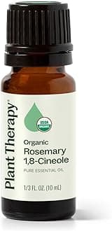 Rosemary Organic Essential Oil | 100% Pure, USDA Certified Organic, Undiluted, Natural Aromatherapy, Therapeutic Grade | 10 Milliliter (⅓ Ounce)