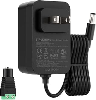 BTF-LIGHTING 12V 3A 36W Power Supply Adapter ETL Listed 100-240V AC to 12V DC Converter Class 2 Power Supply, 5.5x2.1mm Jack for for Low Voltage LED Strip Lights, CCTV, Router, Electronics