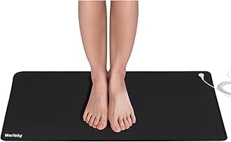 Grounding Mat, Grounding Pads for Feet Improved Sleep Energy Health, Upgraded Non-Slip Conductive Pad for Sleeping, Earth Connected Mats for Bed Desk Home Office(27"x10")