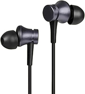 Wired in-Ear Earphones with Mic, Ultra Deep Bass & Metal Sound Chamber (Black)