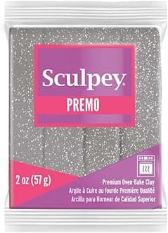 Polyform Sculpey Premo Accent Clay, White Gold Glitter