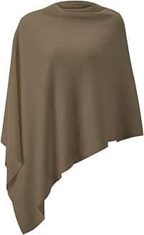 FomolomWomen Ponchos Sweater Versatile Lightweight Solid Knitted Shawl Wrap Scarf Cape Accessories for Womens