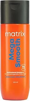 Mega Smooth Professional Shampoo with Shea Butter & Amino Acids, for Frizzy Hair | Max Smoothness for 4 Days | | Used by 1 Lakh Hairstylists*| For All Hair Types | Paraben Free, 200ml