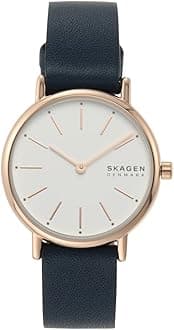 SkagenSignatur Two-Hand 30mm Watch With Steel Mesh or Leather Band