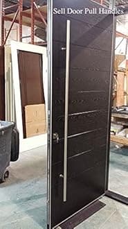 104 Modern Marine Grade 316 Stainless Steel Entrance Entry Commercial Office Store Front Timber Wood Glass Door Pull Push Handles Double-Sided (24 Inches /600x38mm, Brushed 316 Grade)