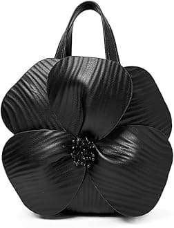 Mini Flower Evening Purse Floral Clutch Purses for Women PU Leather Evening Handbag with Chain Wedding Party Prom