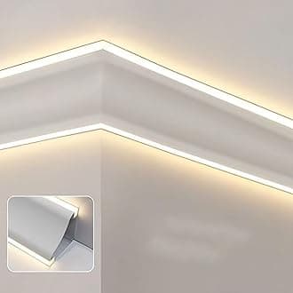 Crown Molding Led Indirect Lighting, Baseboard Led Strip Diffuser for Wall Corner or Ceiling, Surface Mounted Crown Moulding Without Led Strip(9.5m/31.2ft)
