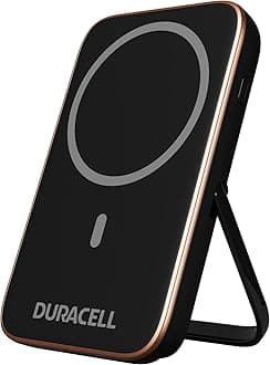 DURACELL Mobile Power Bank | Compatible with iPhone, iPad, Samsung, Android, and More | TSA Carry-on Compliant | Recharges Devices Up to 3X (5,000mAh MagSafe Compatible + USB-C)