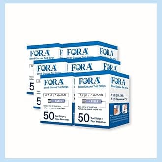 Glucose Strips (50 ct/Vial) - V10 V12 D10 D20 PremiumV12 (NOT Compatible with Premium V10) (6)