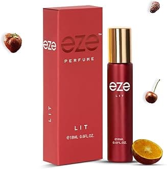 Perfume Elevate Lit Eau De Parfum For Women - 18ml | Long-Lasting Luxury | Raspberry & Sour Cherry Scent | Floral Jasmine & Violet | Warm Musk, Vanilla & Cashmeran Base | Premium Fragrance