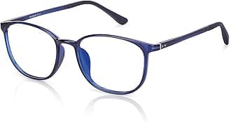 Zero Power Blue Cut Computer Glasses | Anti Glare, Lightweight & Blocks Harmful Rays | UV Protection Specs | Men & Women | Medium | LB E13528