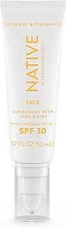Native Coconut & Pineapple Mineral Face Sunscreen Lotion - SPF 30-1.7 fl oz