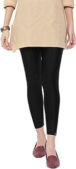 TWIN BIRDSTailored Cut & Slim Fit Stretchable Nylon Elasthane Fabric Ankle Length Shimmer Leggings for Women