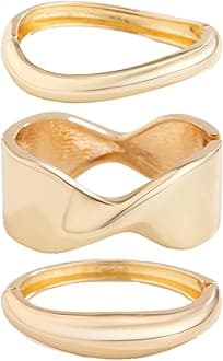 Gold Bangle Bracelets for Women Silver Plated Wide Wire Chunky Cuff Bracelets Trendy Hinged Cuff Open Wide Chunky Silver Bracelet Irregular Minimalist Bangle Jewelry