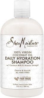 100% Virgin Coconut Oil Daily Hydration Shampoo w/ Coconut Milk & Acacia Senegal, Pack Of 1