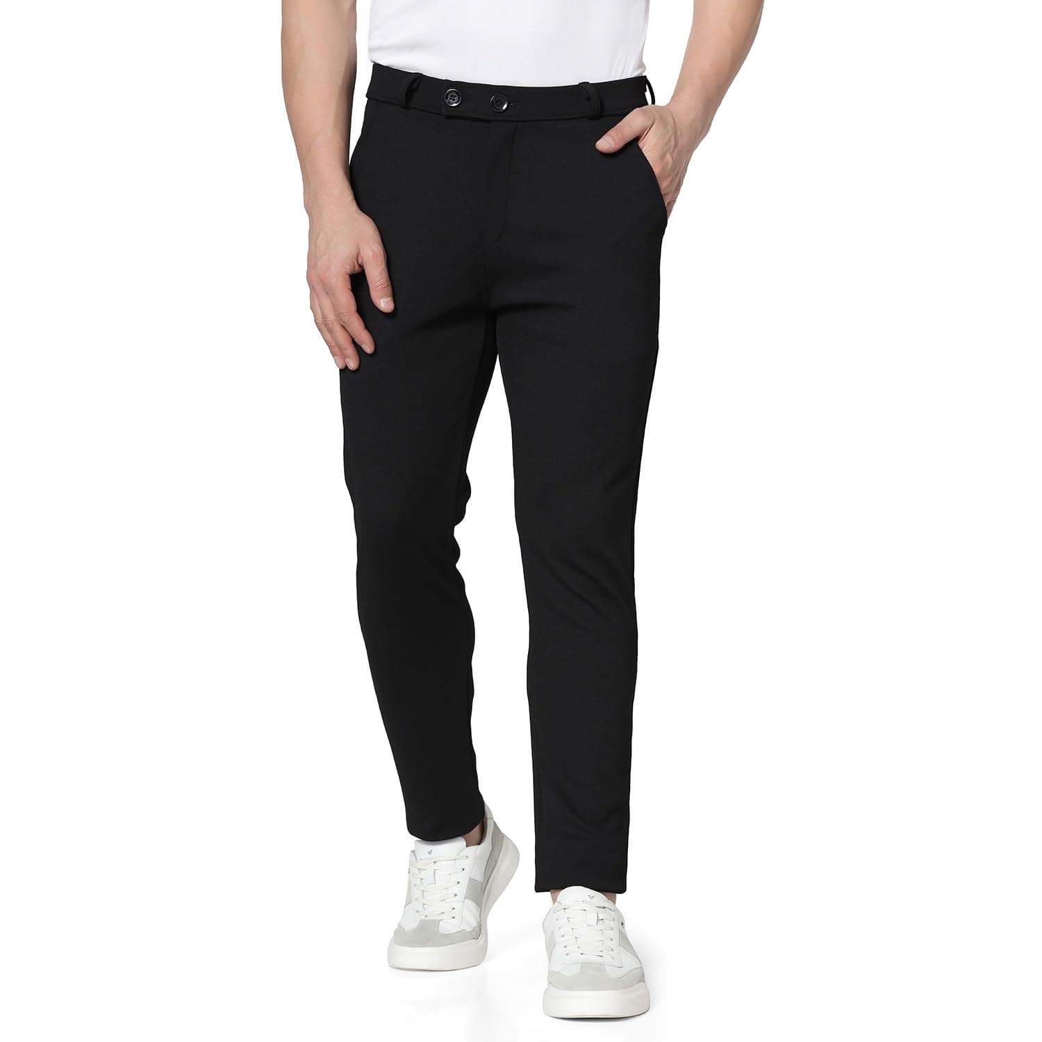 TOPLOTMen's Regular Fit Causal Trouser