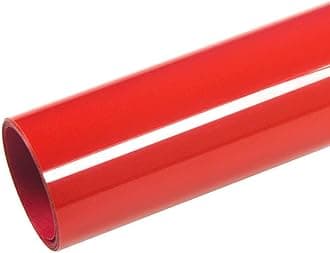 WISDOM Red Glossy Wrap Vinyl, Car & Bike Wrap Sheet Vinyl Car Wrap Sheet Roll Film Sticker Decal Sticker (12" x 40)